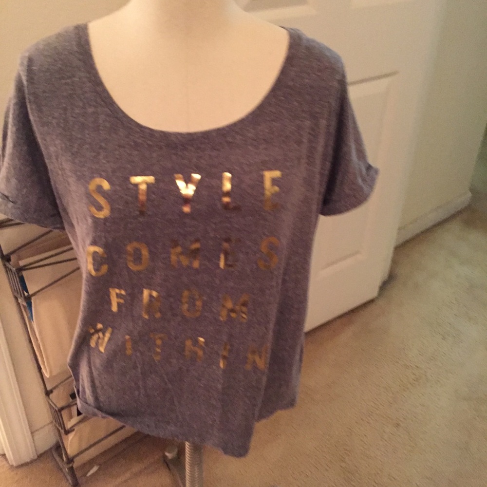 "Style comes from within" gray t-shirt